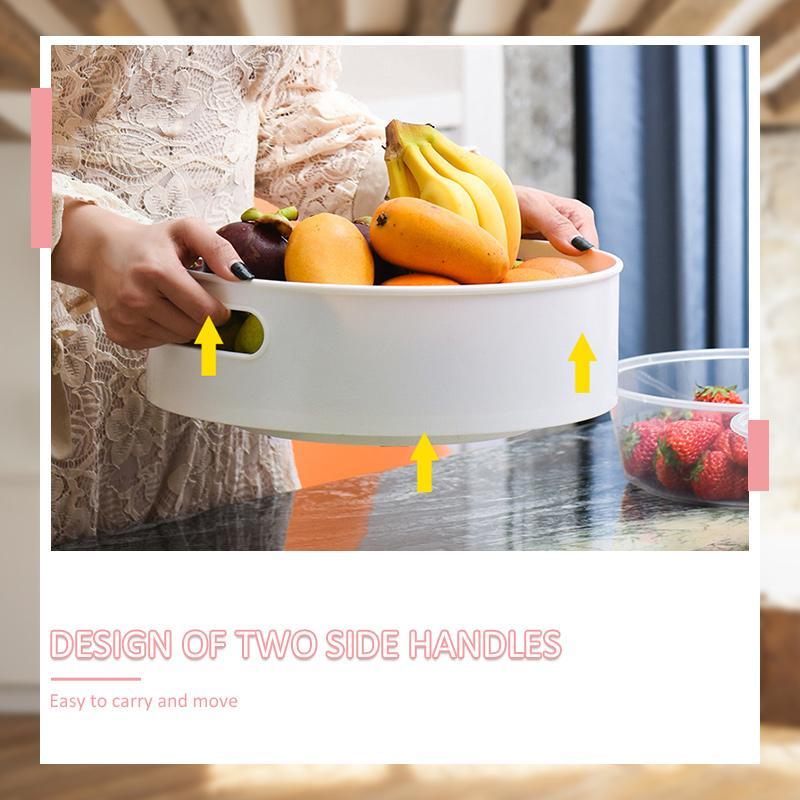 Multi-Function Anti-Skid Rotary Storage Tray Display Plastic Rotary Kitchen Bathroom Party Shelf 360 Rotation Cosmetic Desk