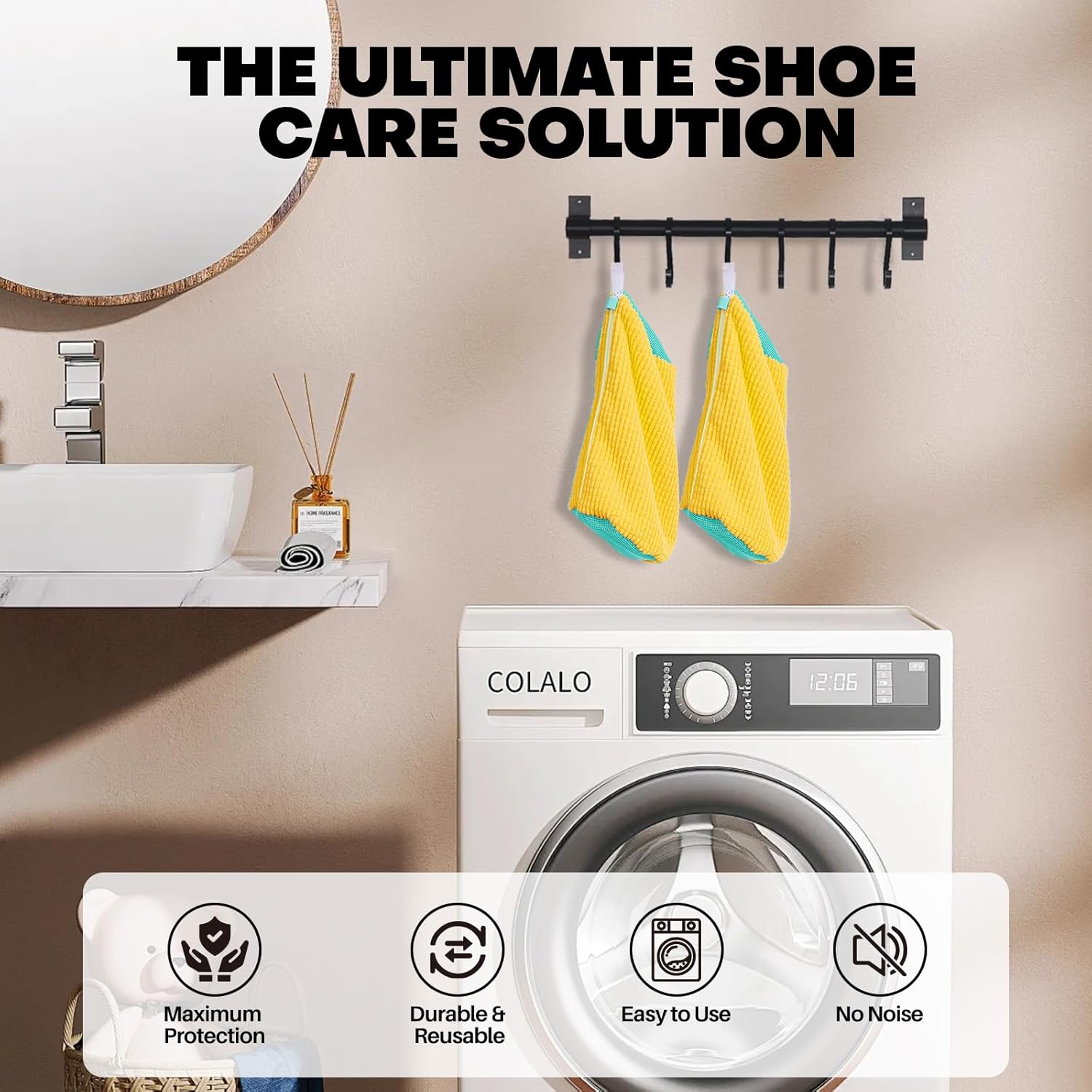 Schoenen wassen Tas Katoen Wasschoenen Beschermer Pluizige vezels Polyester Vriendelijk Anti-vervorming Schoenen Kleding Organizer