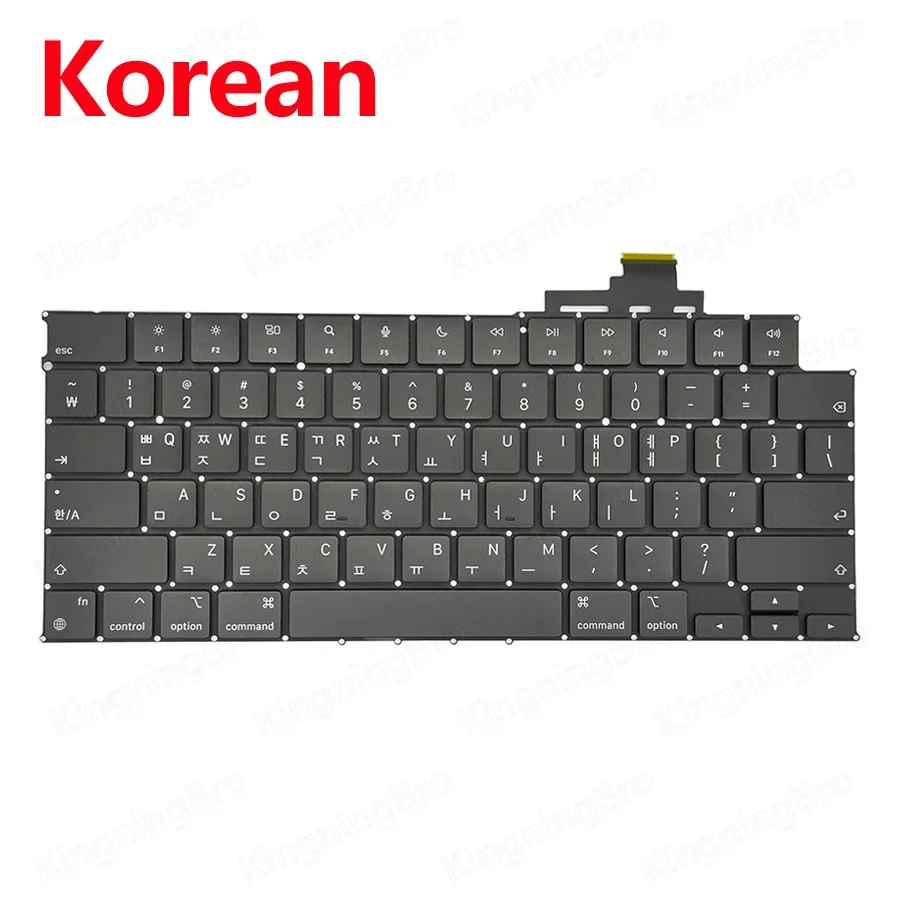 Toetsenbord UK US Spanje Frans Russisch Koreaans Voor Macbook Air 13.6 "15" M2 A2681 A2941 Toetsenbord 2022 2023 Jaar: GOLD