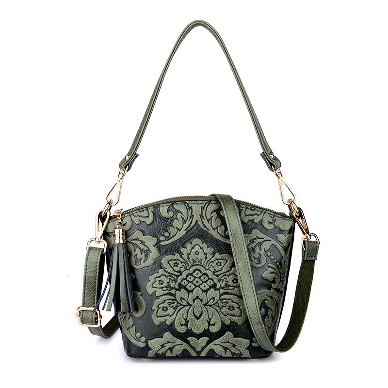 Bloemen chinese stijl sac a main femme schelp tas vrouwen messenger crossbody schoudertassen voor vrouwen pu leer bolsa feminina: Groente