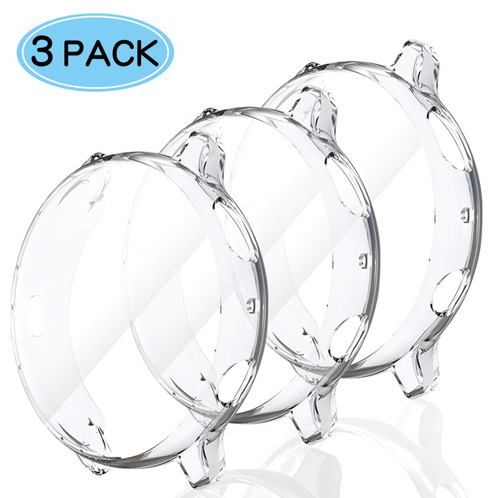 Tpu-hoesje voor galaxy watch active 2, 44mm hoesjes, schermbeschermer, antikras, zachte beschermbumper voor samsung active 2, 40mm hoesje: 3 duidelijk / Actief 2 40mm