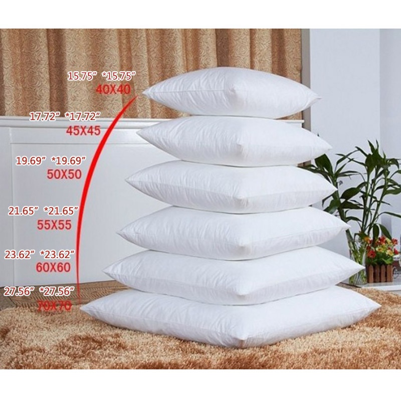 Wit Kussen Vulling Vierkante Hals Kussen Kern Voor Slapen Bed Zere Katoenen Kussen Filler Non-woven Kussen Kern Innerlijke home Decor