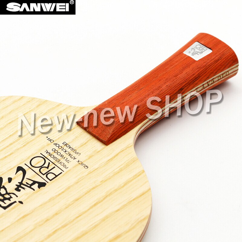 SANWEI-Pala de tenis de mesa V5 PRO, , 7 Madera contrachapada, quicky attack, bucle de apagado, pala de ping pong