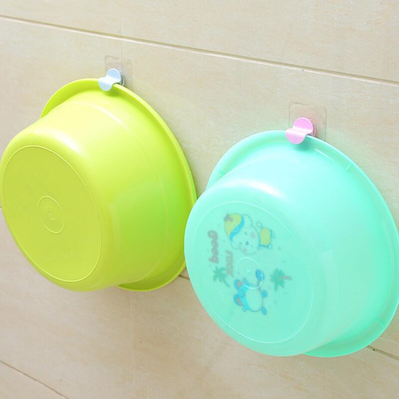 1pc wandopberghaken wastafelhangerhouder sterke zelfklevende haak voor thuis keuken badkamer opberging