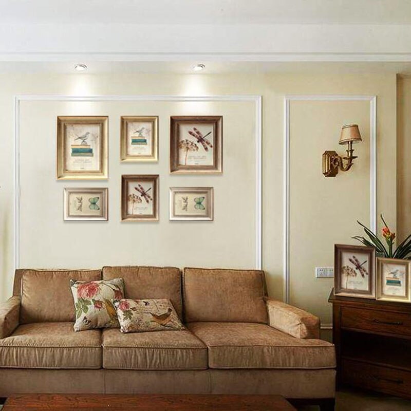 European Retro Wooden Photo Frame Set-up Photo Frame 6 Inch 7 Inch Picture Frame Retro Picture Frame Wall Hanging