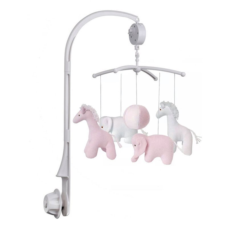 Mobiele Baby Wieg Houder Babybedje Mobiele Bed Bel Opknoping Speelgoed 360 Graden Draaien Beugel Wind-Up Music Box baby Rammelaar Speelgoed: Oranje