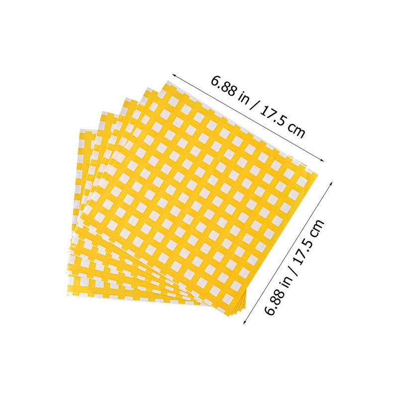 100 stücke Fett-nachweisen Verpackung Papiere Öl-Beweis Sandwich Verpackung Sandwich Packpapier Verpackung Papier Tasche Öl Papier