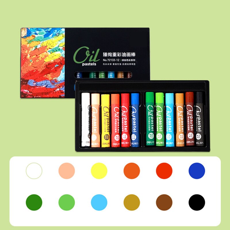 Drawing Crayons Set Colors For Paint Children School Art Stationery Supplies Kids Oil Pastel Wax Pencils: DLBF-12