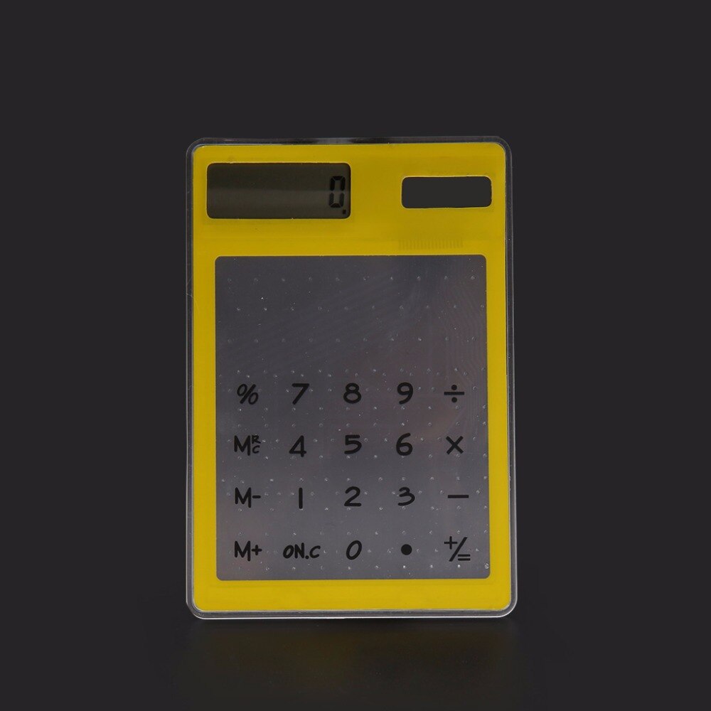 Slim LCD 8-Digit Display Clear Touch Screen Solar Calculator For School Office