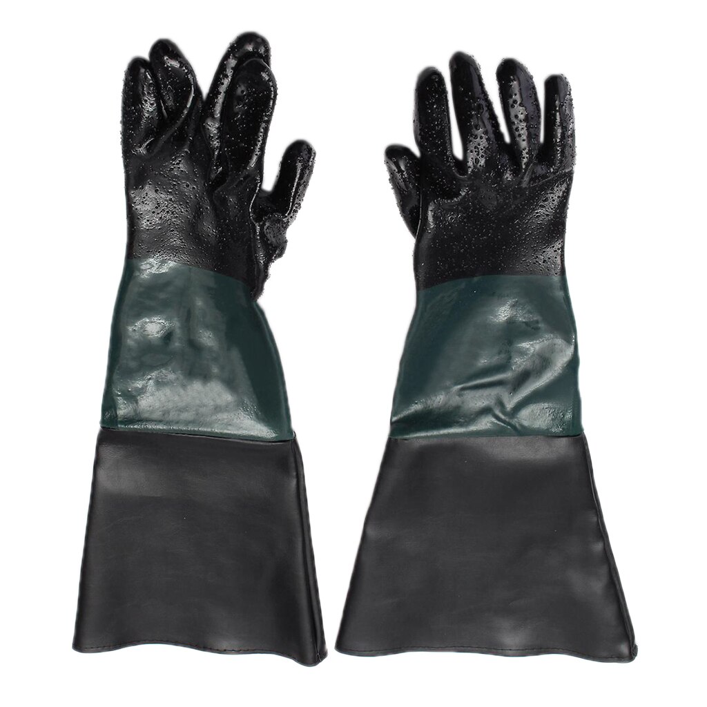 Paar 7 "x 24" PVC Sandstrahlen Handschuhe für Sandstrahl Schränke Schutz Werkzeug