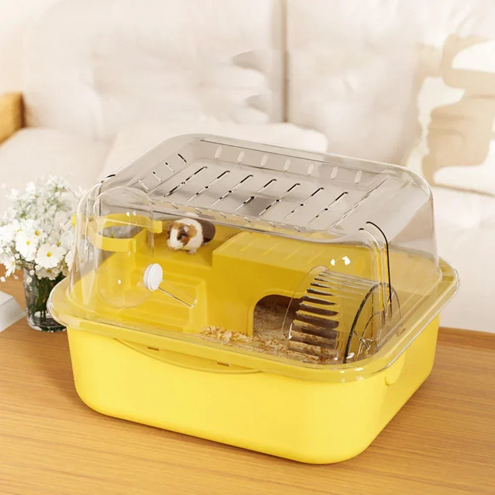 Gabbia per piccoli animali per criceti, topi, gerbilli - habitat con ruota per esercizi Tubi Capanna - Casa portatile per animali domestici per topo, ratto, roditore