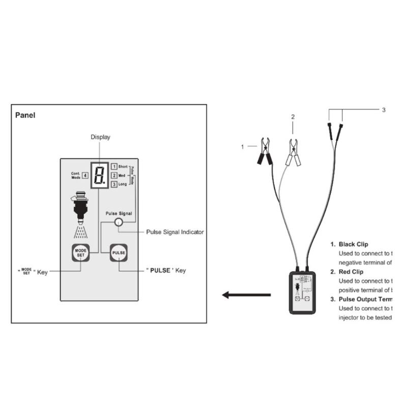 Injector Tester EM276 Fuel System Scan Tool Injector Analyzer With 4 Pulse Modes