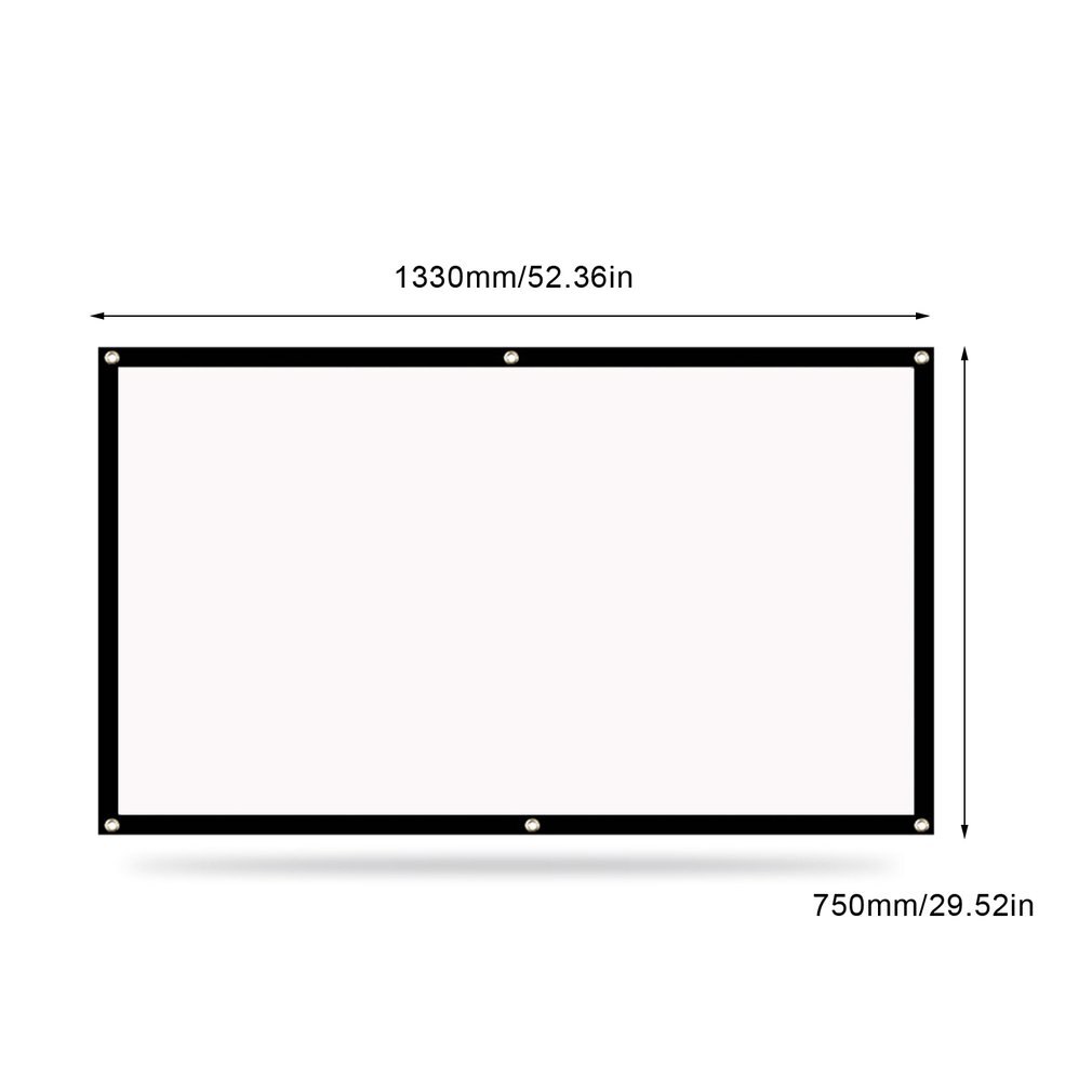 Led Projector Screen Portable 16:9 Polyester Outdoor Filmscherm Voor Reizen Home Theater Dlp Projector