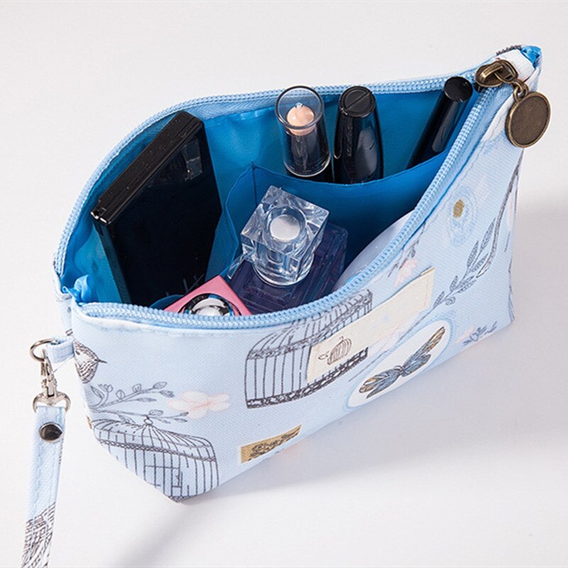 Travel Make Up Bag Organizer Zipper Flower Cosmetic Bag Women Lady Tote Washing Toiletry Makeup Pouch Bags