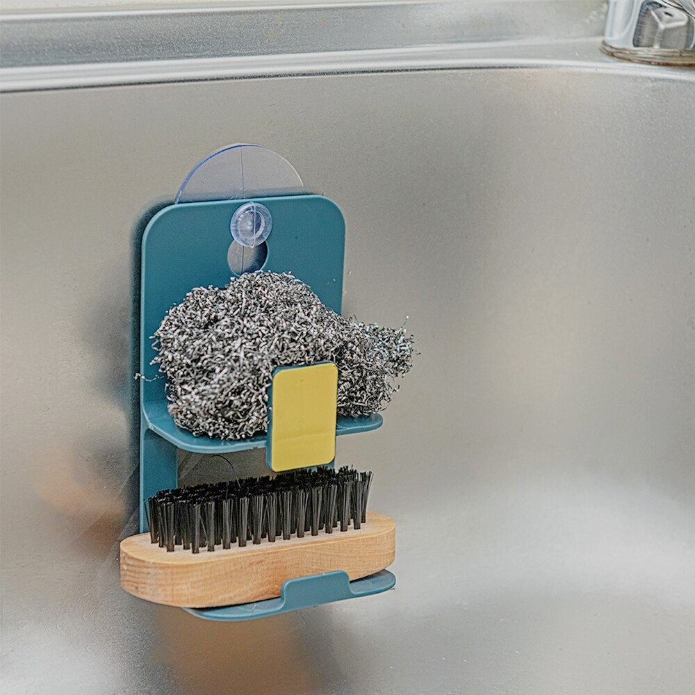 1PCS Kitchen Sink Soap Rack Drainer Rack Sink Drain Rack Kitchen Suction Cup Sponge Storage Holder Accessories Storage tools