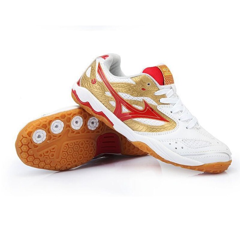Breathable Table Tennis Shoes Men Light Weight Tennis Sneakers White Red Tennis Footwears Anti Slip Table Tennis Sneakers