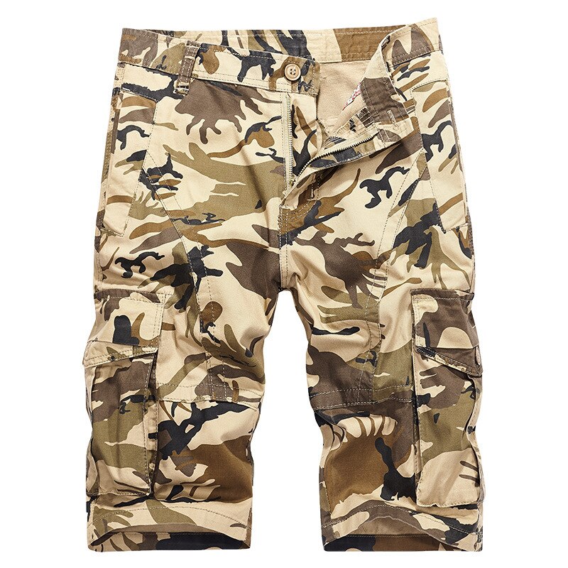 Patroon heren camouflage werkbroek multi-pocket cargo kleding heren sport kamperen training jacht broek shorts