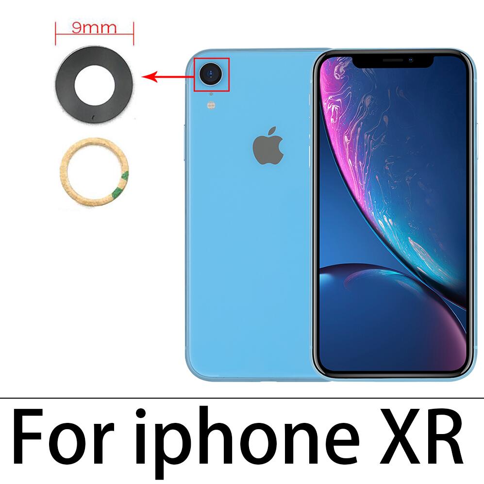 2 pz/lotto vetro zaffiro posteriore fotocamera posteriore lente di vetro per iPhone 6/7/8 Plus/X/XR XsMax + adesivo per 11 Pro Repacement Parts: For iPhone XR