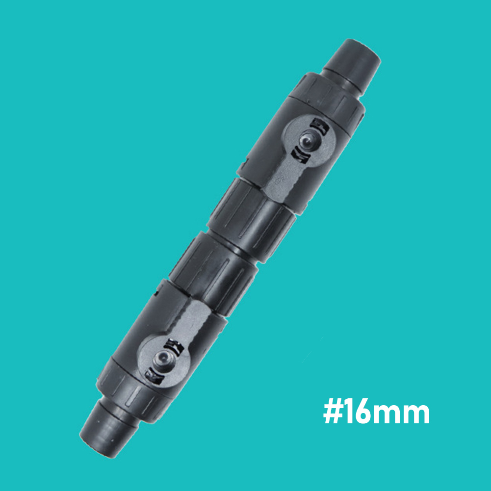 Conector de liberación rápida de doble grifo para acuario, válvula de Control de agua para peces, manguera, accesorios para pecera, 12mm/16mm: 16mm