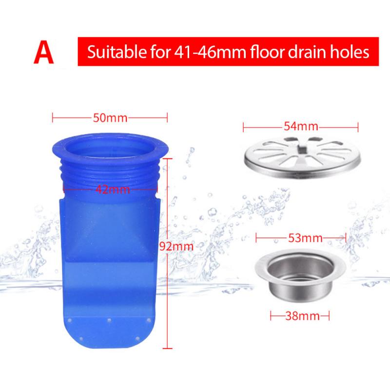 Küche Badezimmer Kanalisation Dichtung Leck Schlecht Geruch-nachweisen Leck Ader Silikon Unten sterben Wasser Rohr Draininner Ader Boden Ablauf: A Blau