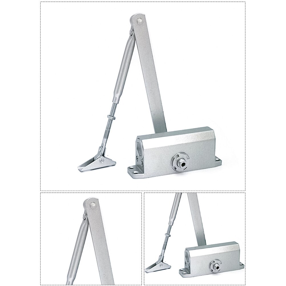 Ognioodporne drzwi bliżej użytku domowego ukryte drzwi zawias sprężynowy sprężyna hydrauliczna drzwi buforowe zamykane srebrne 45KG