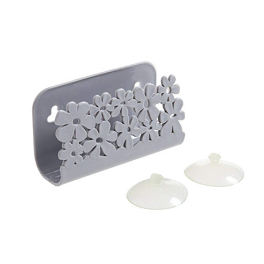 Soporte de esponjas de succión para fregadero de cocina, soporte de estropajos montado en la pared, estante depósito de jabón, soporte de esponja, estante de baño de cocina