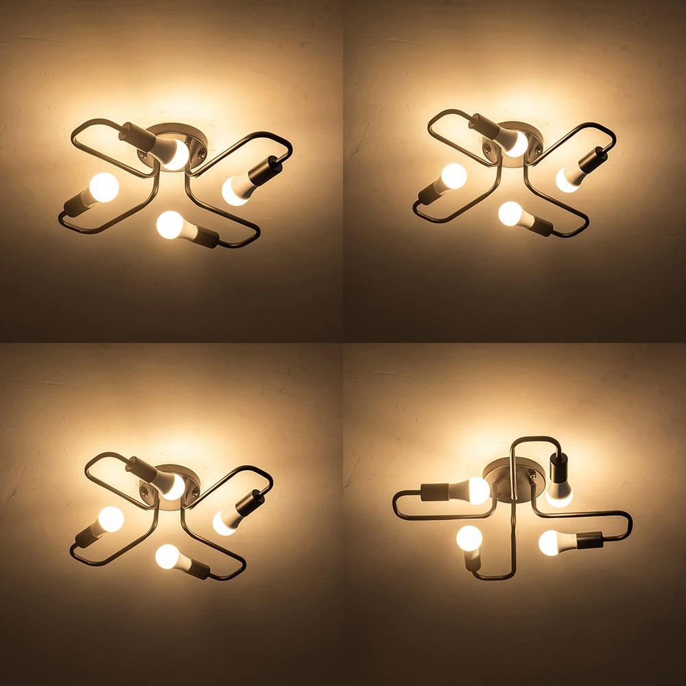 Creatieve Led Plafond Verlichting Armatuur Voor Woonkamer Hal Minimalistische Stijl plafond Lamp 4 heads buizen E27 lichtpunt