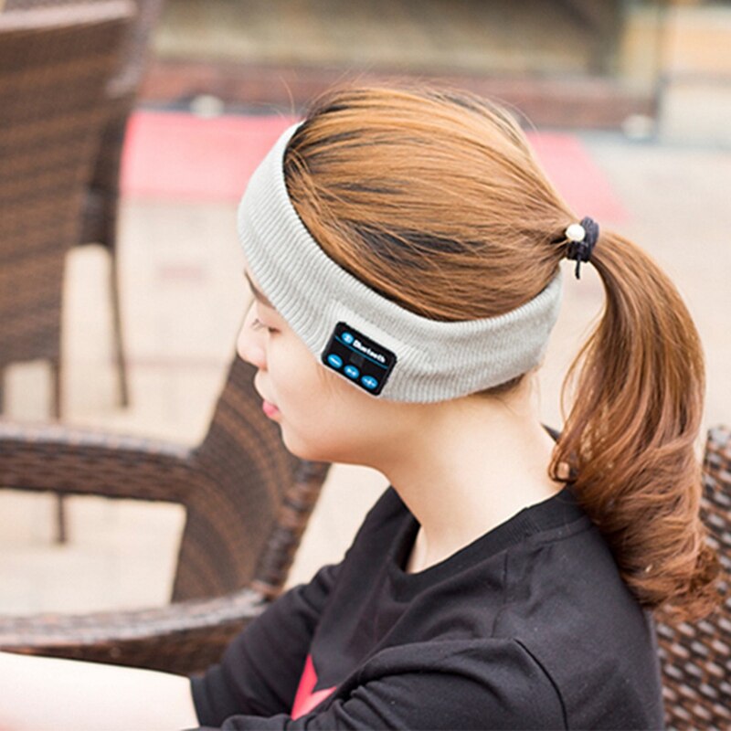 Wireless 5,0 elastic sports headband yoga fitness headset music headwear sleep headphones for side sleepers