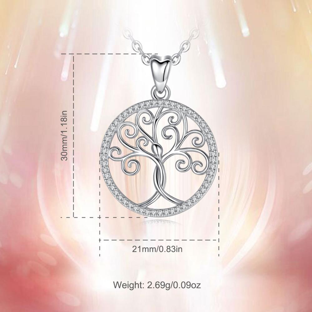 EUDORA Sterling Silver Twisted Rowan Tree Necklace Delicate Solid Silver tree of Pendant with Link Chain or Only Charm CYD450