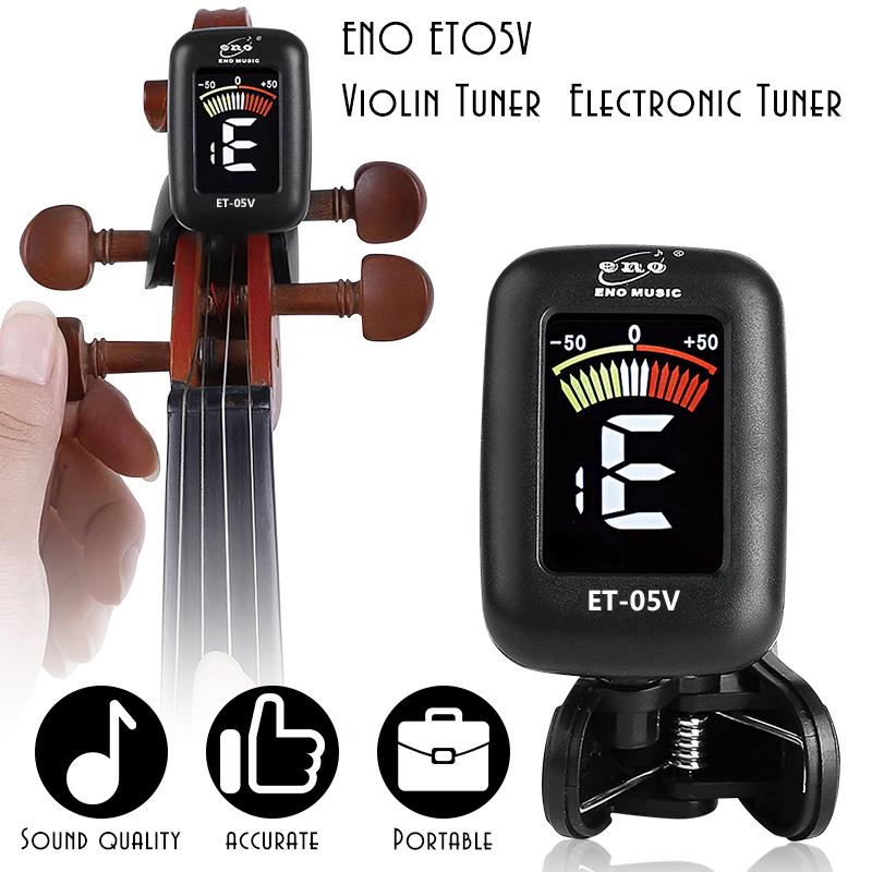 2022 Mini Violin Tuner Electronic Display ENO ET05V Viola Cello Clip-on Tuner Portable Violin Parts MUSIC INSTRUMENT