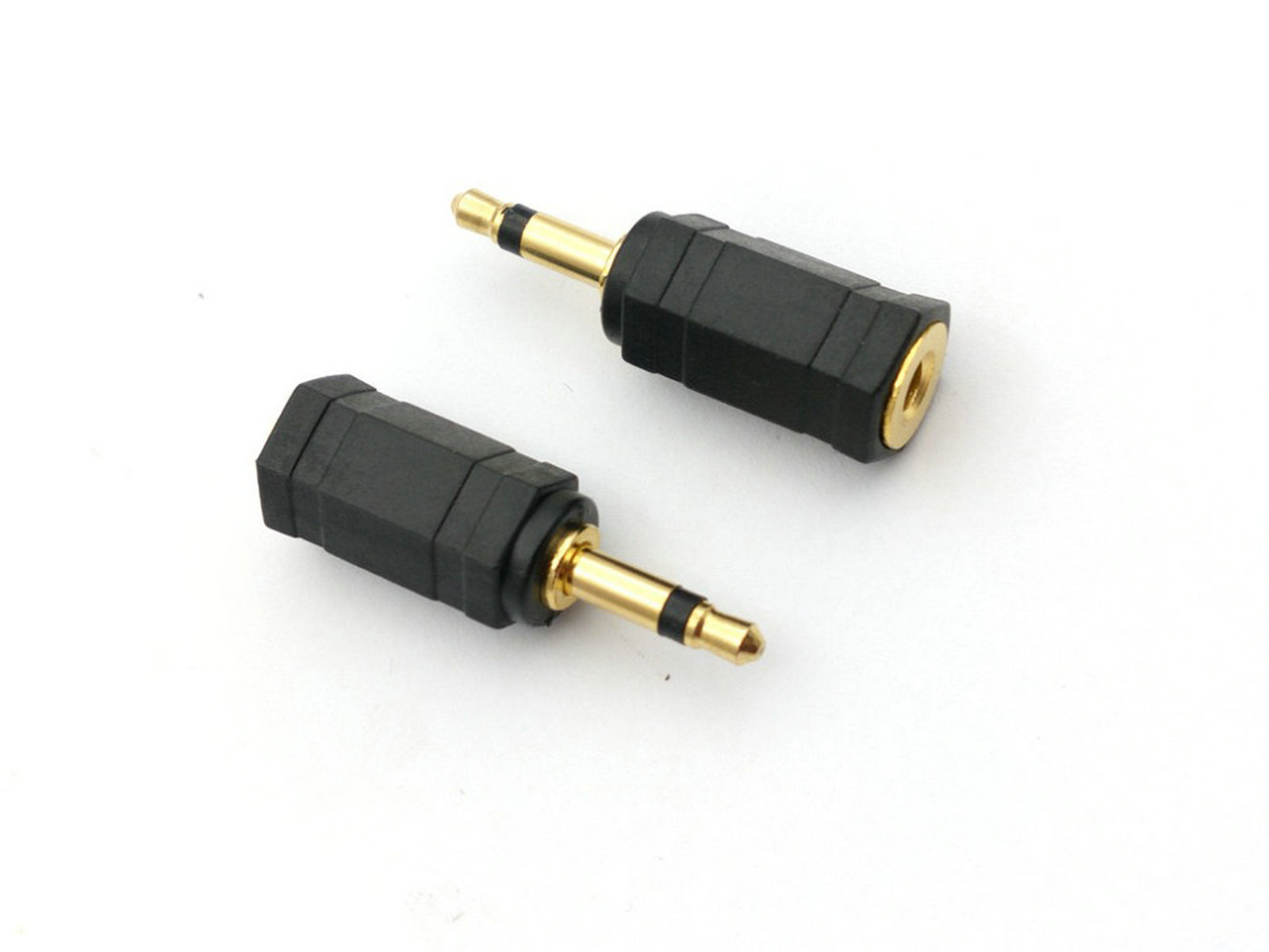 4pcs Gold 3.5mm Mono Plug(Male) to 3.5mm Stereo Jack(Female) Adaptor