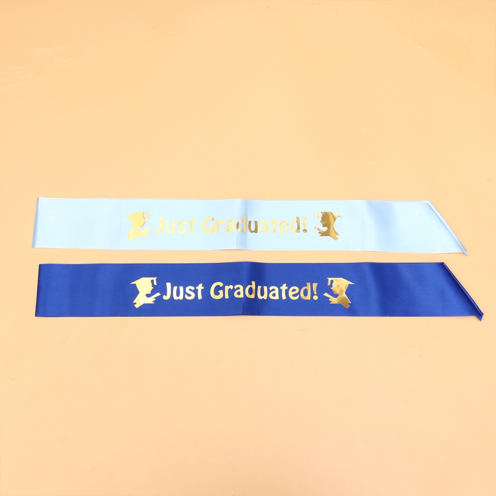 2Pcs Graduation Series Etiquette Belt Set Graduation Party Supplies Prom Favors Sash Graduation Party Decor (1Pc Pink +