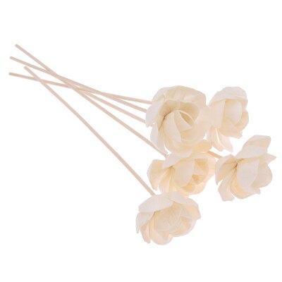5 Pcs Bloem Vormige Geen Vuur Aroma Diffuser Sticks Huishouden Slaapkamer Aroma Diffuser Accessoires Riet Rotan Stok: 1