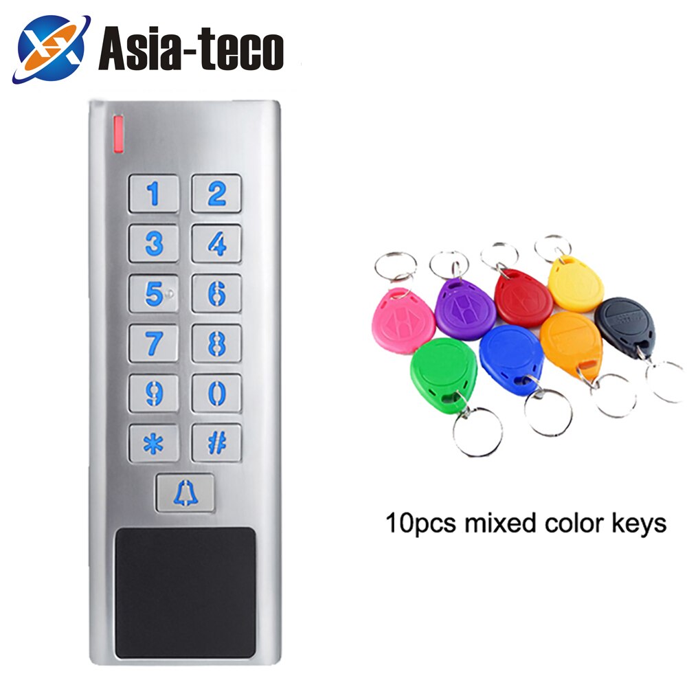 Rfid Door Access Control Reader 2000Users WG input and output security RF Access Control Keypad IP68 Waterproof Outdoor use: AC EM 10 color key