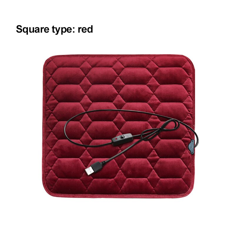 Keep Warm Car Heating Cushion Winter Car Mat Car Universal Seat Electric Heating Seat Cushion USB 5V Auto Electric Heating Seat: B