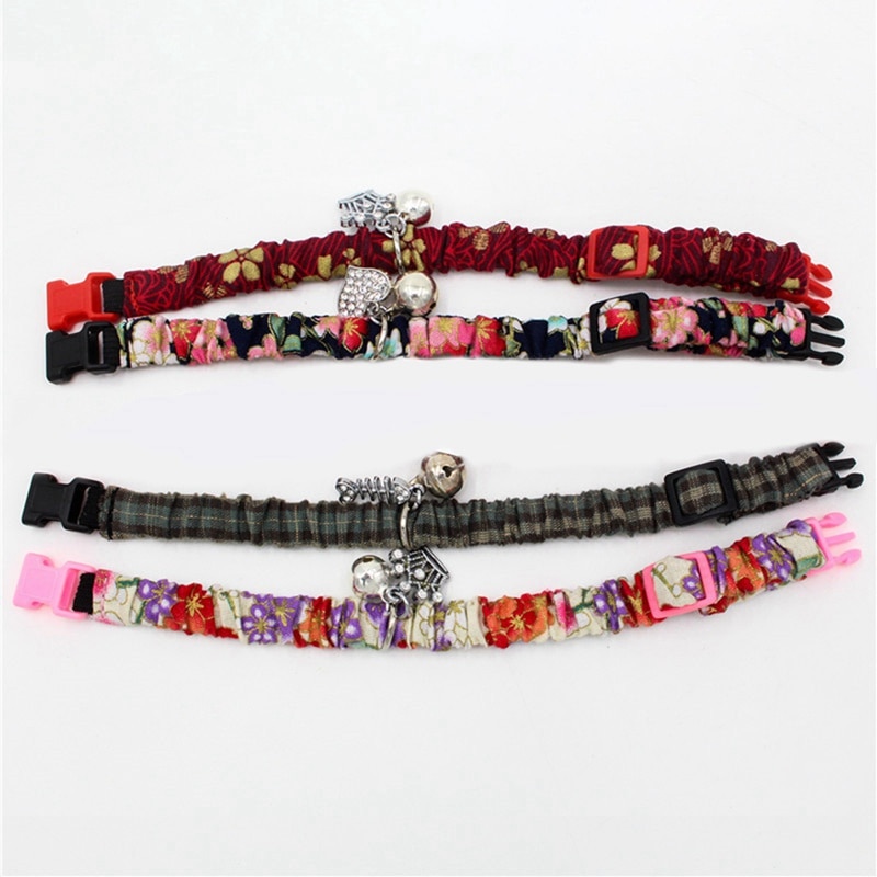 Cat Collar Adjustable Collars with Bell for Cats Handmade Bells Collars Kitten Necktie Necklace Pet Cat Accessories Products