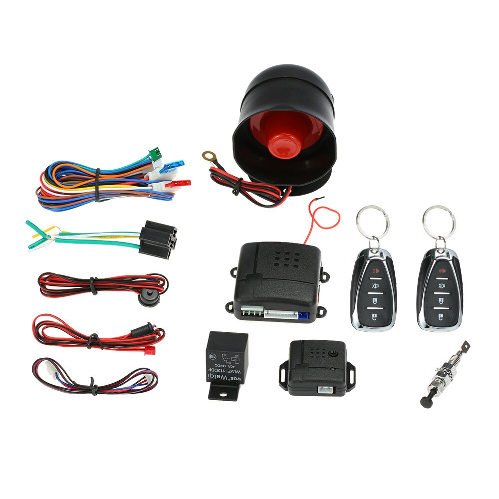 Universal Car Vehicle Security System Protection Anti-theft System Burglar Alarm 2 Remote