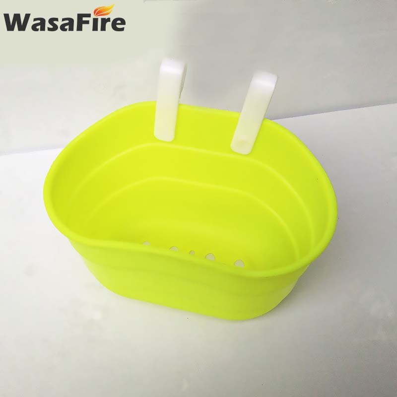Cute Bicycle Basket Children Bike Front Handlebar Carrier Scooter Saddle Bag Kid Cycling Bags Plastic Bicycle Accessories: Yellow