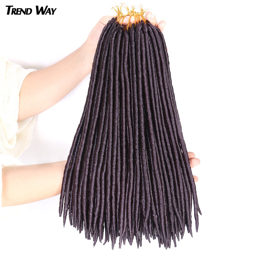 Dreadlocks Soft Straight Faux Locs Braiding Hair 14inch 100g Crochet Braiding Hair Synthetic Hair Extensions For Black Women