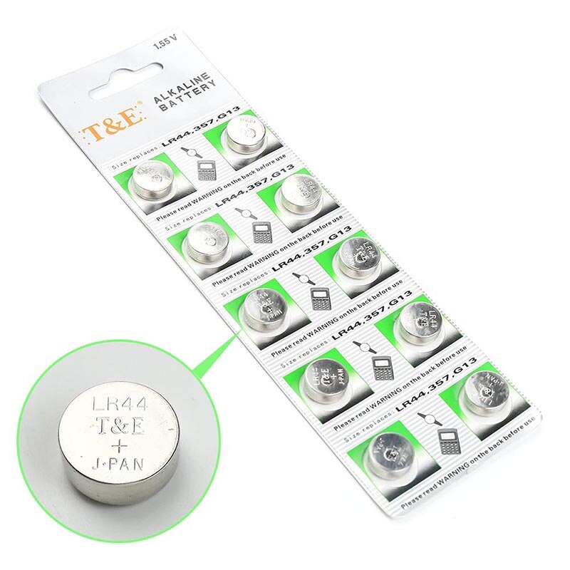 10 pièces 100% Véritable gros A76 GPA76 LR44 AG13 LR44 SR44 batterie LR44 357 AG13 L1154 (10 PIÈCES/1cr dév)