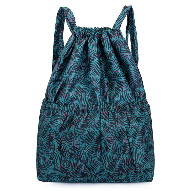 Vinatge Drawstring Backpacks Women Large Capacity Flower Ethnic Style Waterproof Nylon Rucksack Shoulders Backpacks: 4