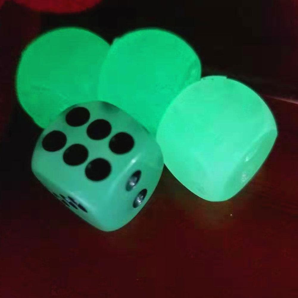 7Pcs 6 Sided Noctilucent Dice Night Light Cubes Round Corner Dice Fun Bar KTV Entertainment Luminous Game Dices