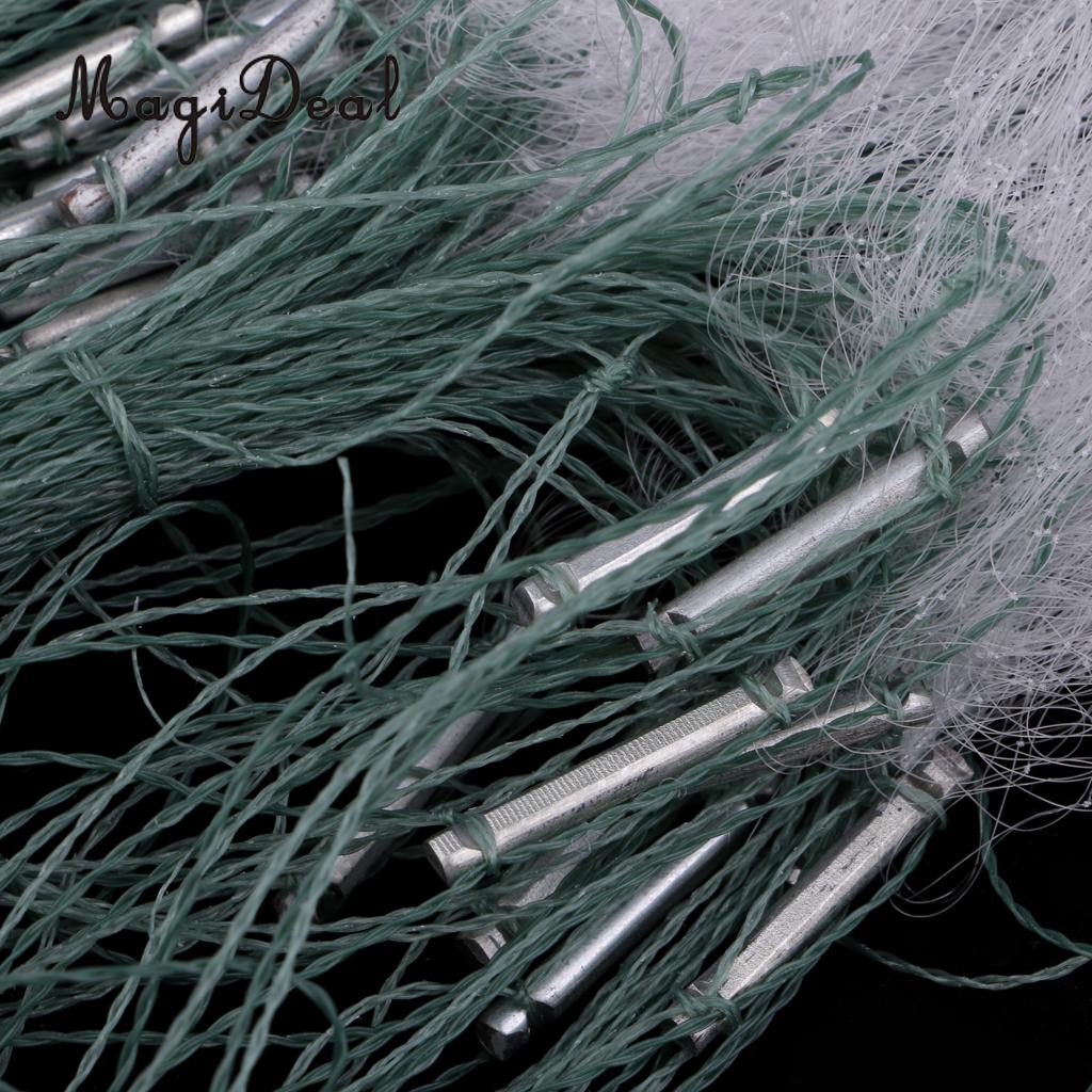 20m x 1.2m fiskegarn med float fiskefælde monofilament 1cm x 1cm små maskehuller gællestøbenet