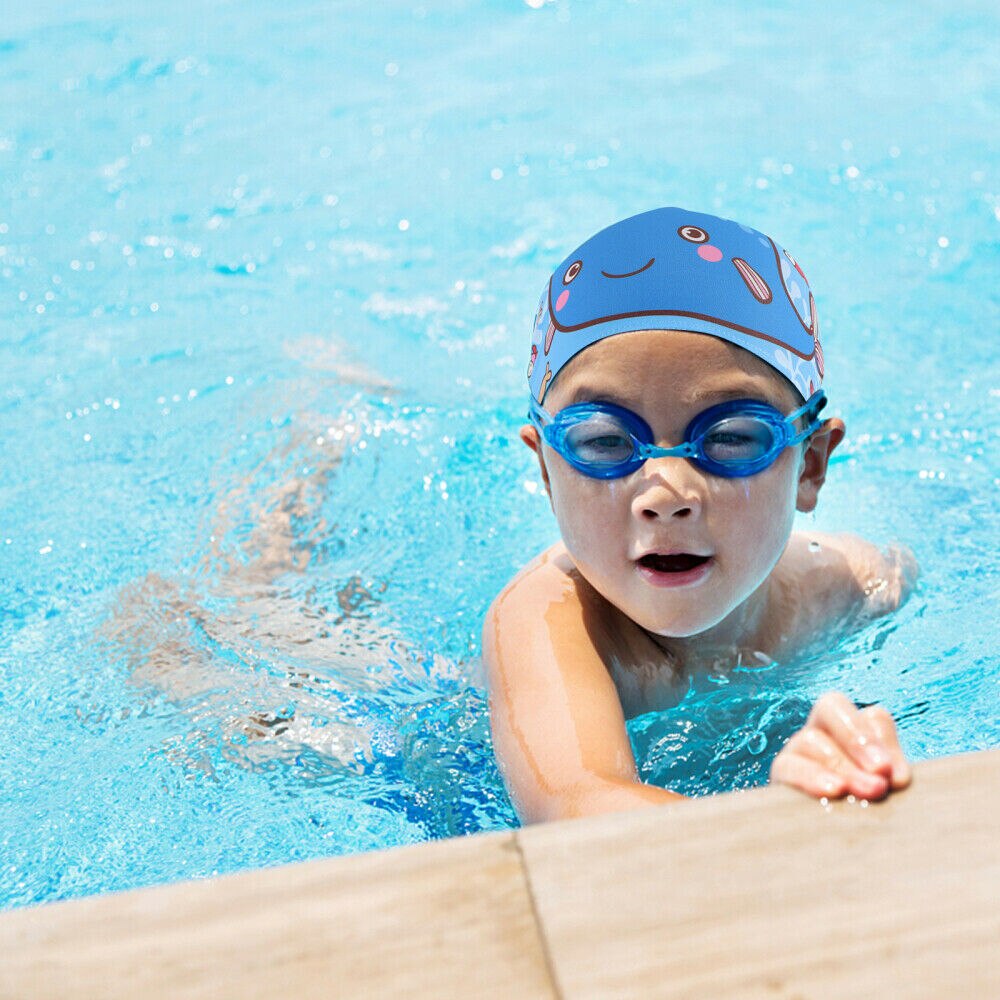 2Pcs Gehoorbescherming Zwemmen Caps Cartoon Waterdicht Kinderen Zwemmen Caps