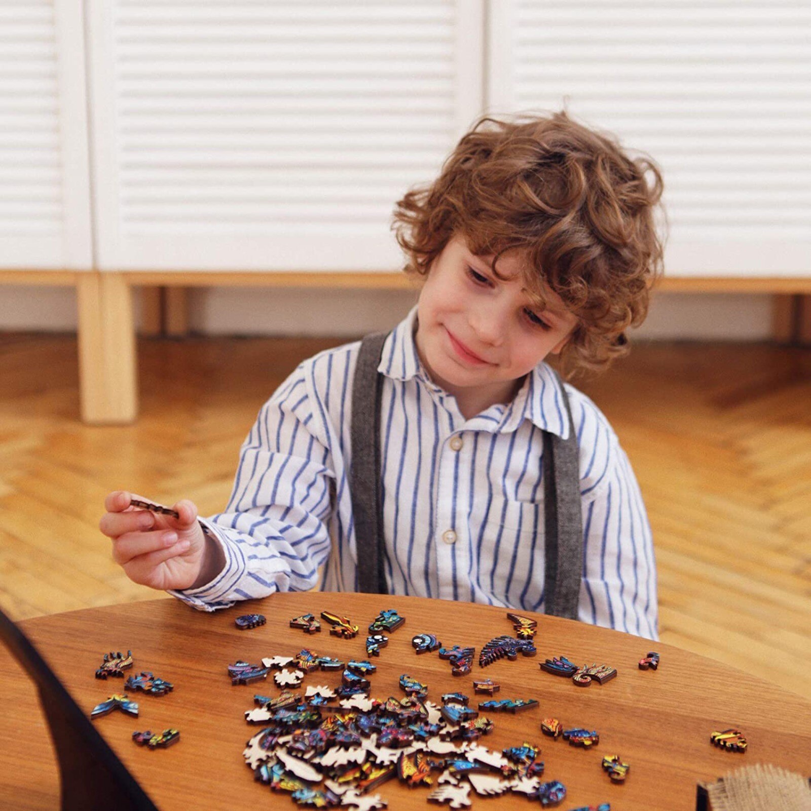 Houten Dier Puzzel Onregelmatige Puzzel Unieke Vos Vorm Stukken Cadeau Voor Volwassenen En Kinderen Educatief Interactieve