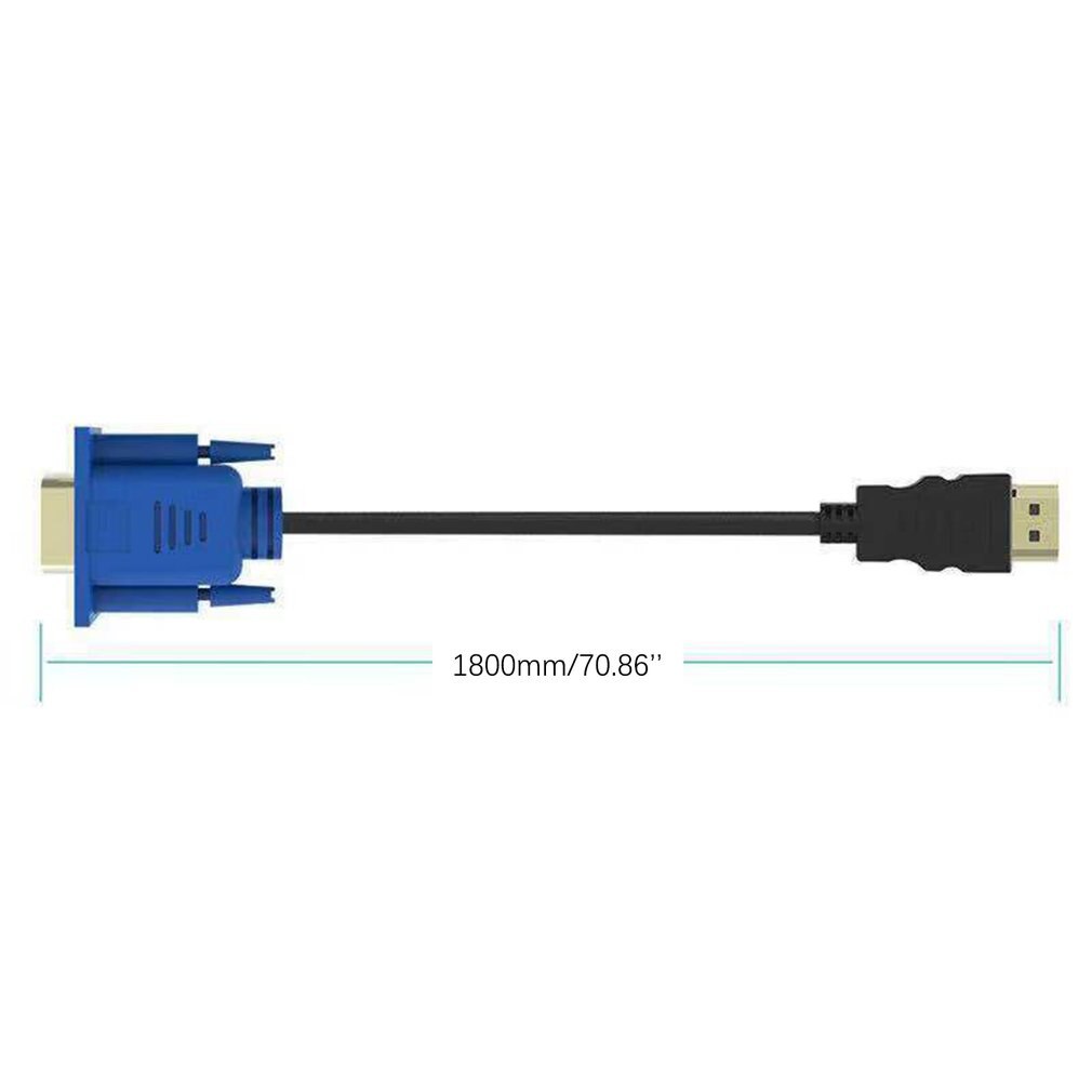Câble adaptateur vidéo à 15 broches, 1.5M/16ft or, HDMI mâle vers VGA mâle, 1080P 6ft, pour boîtier DVD TV