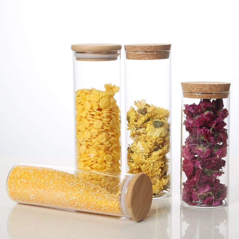2 stücke Holz Deckel Glas Luftdichten Kanister Küche Lagerung Flaschen Gläser Lebensmittel Container Körner Tee Kaffee Bohnen Körner Candy Gläser