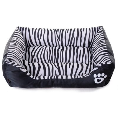 Dog Bed Zebra Print Pets House Cartoon Puppy Beds For Small Larger Dogs Pets Cats House: L