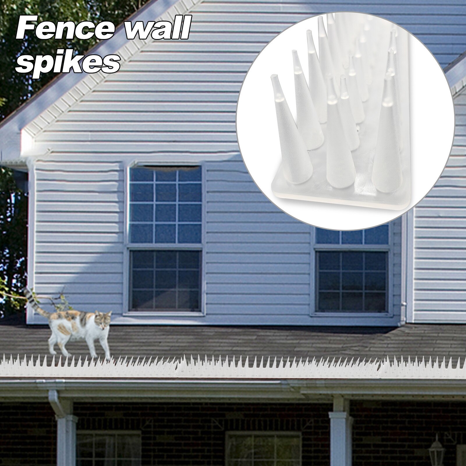 12Pcs/Pack Fence Wall Spikes Cat Animal Repellent Anti Theft Deterrent Use In Fences Walls Sheds Stop Intruders For Cats Birds