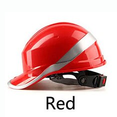 Casco de seguridad con aislamiento de Material ABS, casco de trabajo con raya de fósforo, protección aislante para sitio de construcción, 102018: Rojo